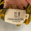 Krass&co Fashion Brand  Jumpsuit Wordy Velvet‎ Black Yellow Sheer Halter Medium Photo 4