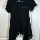 Romeo + Juliet Couture Women's  Black Sequin Scoop Flowy Flounce Pocket Shirt EUC Photo 1