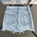 AGOLDE Distressed Denim Quinn High Rise Jean Mini Skirt in Vega Blue - Size 25 Photo 9