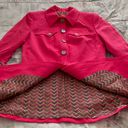 Christian LaCroix Vintage  Bazar Hot Pink 100% Wool Boho Blazer, size 40 or US 8 Photo 11