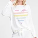 Phil Love  Rainbow Heart Loungewear Top and Bottom Set White Size Medium NWT Photo 1