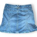 Old Navy Y2K  Jean Skirt Low Rise Ultra Mini Medium Wash Denim Flared Hem Grunge Photo 1