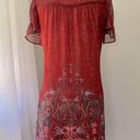 Mulberry  Silk Red Short Sleeve Mini Dress Photo 4