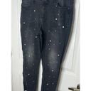 Indigo Rein  Women's Black Jeans with Pearl Like Beads Mid Rise Ankle Size 15 Photo 2