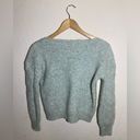 Tahari  Green Knit Cropped Long Sleeve Top ( S )‎ Photo 3