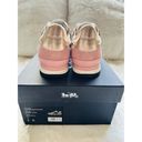 Coach NIB  C142 Sig Jacq Runner Sneaker Size 6/36 Khaki/Petal LDL Pink/Rosegold Photo 5