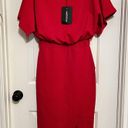 Pretty Little Thing Wrap Front Red Flutter Kimono Sleeve Midi Dress Size 8 NWT Photo 3