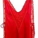 Vintage Kayser Red Lace Silk slip lingerie Full Photo 2