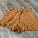 Abound Women’s tan light brown  linen blend elastic high waisted shorts XS Photo 3