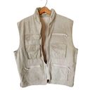 Banana Republic VINTAGE  Bush Vest Hoodie Tan Khaki Cargo Zip Pockets Safari XL Photo 8