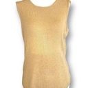 Josephine Chaus Vintage  Sweater Neutral Pullover Knit Sleeveless Tan Scoop Neck Photo 1