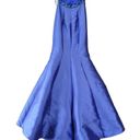 Madison James  Women Dress Size 0 Juniors Blue Elegant Maxi Gown Sultry Strapless Photo 1