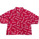 Coca-Cola Vintage  Red AOP Pajama Button Up Long Sleeve T-shirt Photo 0