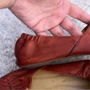 Chocolat Blu  Pleated Leather Slip On Ballet Flat Rust red -Women Size 6 Photo 9