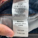 DL1961  Mara Straight Ankle Strive Distress Ripped Ankle Frey Boho Jeans Size 25 Photo 9