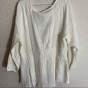 True Craft  Plus Size Smock Waist Peasant Top in Ivory Bow Tie Detail Blouse Photo 7