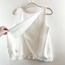 J.Crew  Scalloped Trim Crossover Open Back Sleeveless Tank Top White XS Photo 11