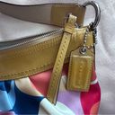 Coach  Soho Pleated Scarf Print Sateen Leather Hobo‎ Bag #A1073- F13796 Photo 6