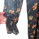 Paige  Promenade Silk Wrap Dress Black Floral Size Small Hi Low Hem Photo 7