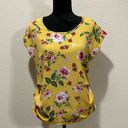 Papaya Yellow Floral Blouse Photo 0