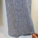 Jones New York  Linen Blend Casual Lightweight Blue Capri Cropped Ankle Pants Photo 4