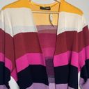 Lane Bryant  Classic Long-Sleeve Belted Striped Open Front Cardigan Size 18 Photo 3