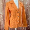 Denim & Co  Orange Stretch Denim Blazer Photo 0