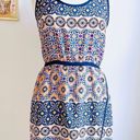 Bar III Bar lll Geometric Batik Multicolor Print Faux Wrap Sheath Dress Size M Medium Photo 0