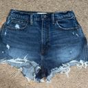 Abercrombie & Fitch Abercrombie Ultra High Rise Mom Short Denim Cutoffs Medium Destroy Blue 28 / 6 Photo 4