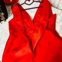 Gracia  Red Silky Fitted Cocktail Dress size L Photo 6