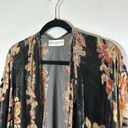 Pants Store burnout velvet ruana floral‎ flowy boho kimono gray grey one size Size undefined Photo 3