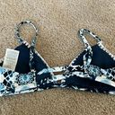 Rip Curl Blue and white patterned tie dye bikini top never worn  Photo 4