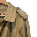 Banana Republic Vintage 80’s  Khaki Long Minimalist Classic Trench Coat Small Photo 5