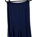 Susan Graver  Navy Stretchy Pleated unlined elastic waist skirt Photo 0