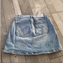 Calvin Klein Size 27 Distressed Y2K 90s Denim Skirt Photo 2