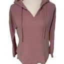 Loft  | Mauve Light Purple Hooded Pullover 100% Cotton Lightweight Beachy Size XS Photo 0