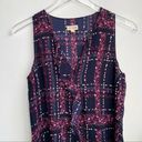 Maison Jules  Peplum Navy Floral Tank Top Blouse Small Photo 47