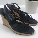 White House | Black Market  Black Strappy Sandals Espadrille Wedge Womens S… Photo 0