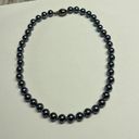 Talbots Women’s Signed  Silver Tone Grey Bead Costume Necklace Photo 0