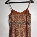 Loft Ann Taylor  Dress Orange Floral Spaghetti Strap Summer Lined Size 4P Petite Photo 5