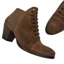 Free People  Loveland Ankle Boot in Brown Suede Snake Embossed Boho Size 39 US 9 Photo 1