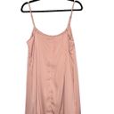 Lulus Lulu’s Women’s Sweet Celebrations Light Blush Satin Sleeveless Mini Dress XL Photo 4