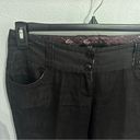 Guess  Pants Black Flared Leg Trousers with Floral Appliqué Embellishment Photo 2