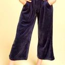 Juicy Couture NWT  Black Label Regal Blue Velour Cropped Wide Leg Pants Size M Photo 0