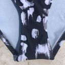 Topshop Gray and White Floral Printed  Side Tie Bikini Swim Bottoms Photo 3