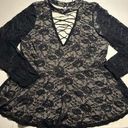 Torrid  Black Lace Peplum 2x long sleeve Photo 0