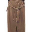 Bardot  Tie Waist Skirt in Tan / replaced buttons Photo 0