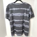 Skinny Girl  Puff Sleeve Tee Indigo Tie-Dye Striped Blouse.  Size 3X New! Photo 2