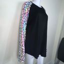 Acting Pro  Rainbow Metallic Leopard Raglan Sleeve Shirt Photo 3