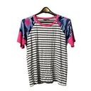 Harper Haptics By Holly‎  Plus Short Sleeve Tunic Multicolor Top Size Large Photo 0